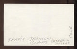 Travis Jackson Signed 3x5 Index Card Vintage Autographed Baseball Signature