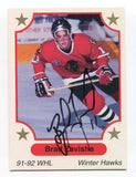 1991 7th Inning Sketch Brad Zavisha Signed Card Hockey Autograph AUTO #358