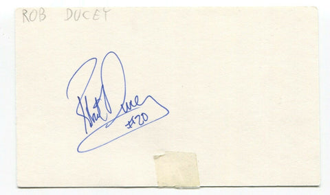 Rob Ducey Signed 3x5 Index Card Autographed Canadian Baseball Player Mariners