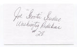 Joe Scudero Signed 3x5 Index Card Autographed NFL Football Washington Redskins