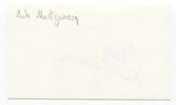 Bob Montgomery Signed 3x5 Index Card Autographed MLB Baseball Boston Red Sox