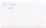 Bob Savage Signed 3x5 Index Card Baseball Autographed Signature Philadelphia 