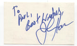 John Henson Signed 3x5 Index Card Autographed Signature Actor Wipeout Host