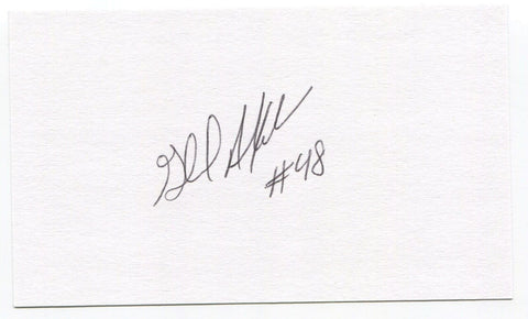 Gerald Alexander Signed 3x5 Index Card Autograph Signature Texas Rangers 