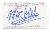 Mark Critch Signed 3x5 Index Card Autographed Signature Comedian Comic Actor