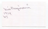 Nino Bongiovanni Signed 3x5 Index Card Autographed Baseball Cincinatti Reds 1939
