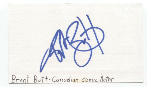 Brent Butt Signed 3x5 Index Card Autograph Signature Actor Comedian