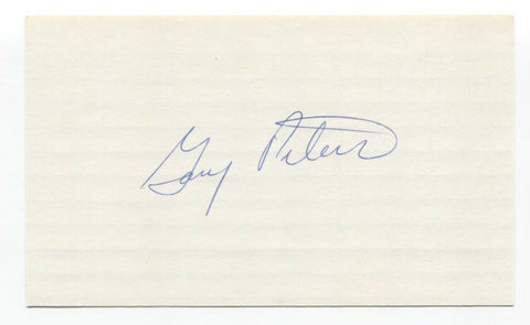 Gary Peters Signed 3x5 Index Card Baseball Autographed Signature