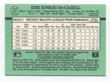 1991 Donruss Kirk McCaskill Signed Card Baseball MLB Autographed AUTO #637