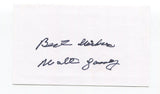 Walt Yowarsky Signed 3x5 Index Card Autographed Football NFL Washington Redskins