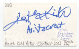 Keith Kuhl Signed 3x5 Index Card Autographed Actor Rock Of Ages Contact Smash