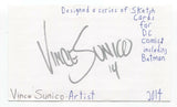 Vince Sunico Signed 3x5 Index Card Autograph Signature Comic Artist DC