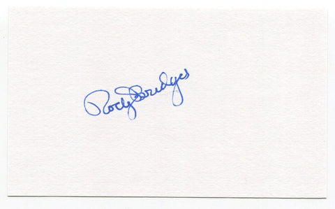 Rocky Bridges Signed 3x5 Index Card Autographed Baseball 1951 Brooklyn Dodgers