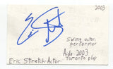 Eric Stretch Signed 3x5 Index Card Autographed Actor Aida Boardwalk Empire