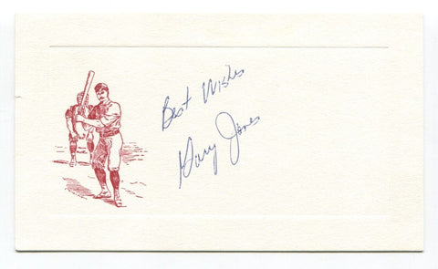 Gary H. Jones Signed Card Autographed Baseball MLB Roger Harris Collection