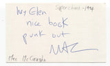 Superchunk - Mac McCaughan Signed 3x5 Index Card Autographed Portastatic