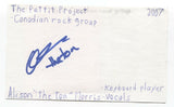 Love You To Death - Alison "The Ton" Morris Signed 3x5 Index Card Autographed