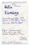 Hallie Eisenberg Signed 3x5 Index Card Autographed Signature Actress Pepsi