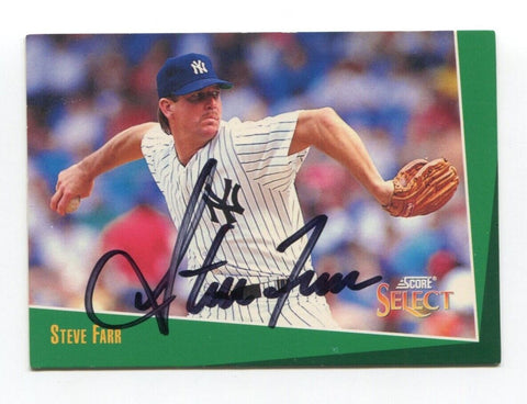 1992 Score Steve Farr Signed Card Baseball MLB Autographed AUTO #172