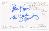 Peter Kevoian Signed 3x5 Index Card Autograph Actor LA Law Cheers ER