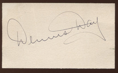 Dennis Day Signed Card  Autographed Singer Radio Actor  AUTO Signature