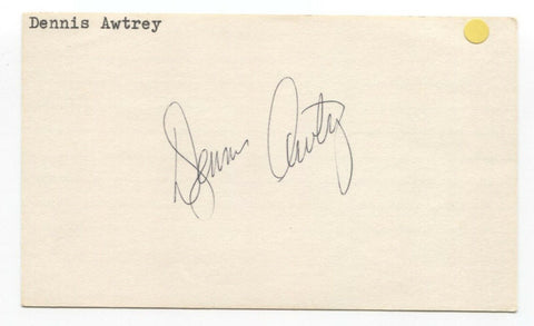 Dennis Awtrey Signed 3x5 Index Card Autographed Signature NBA Basketball