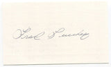 Frank Lucchesi Signed 3x5 Index Card Autographed MLB Baseball Manager Rangers