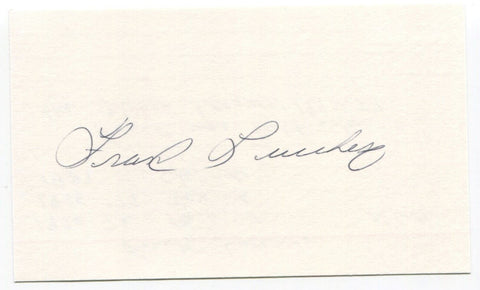 Frank Lucchesi Signed 3x5 Index Card Autographed MLB Baseball Manager Rangers