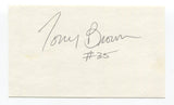 Tony Brown Signed 3x5 Index Card Autographed Basketball NBA Seattle SuperSonics