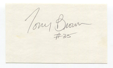 Tony Brown Signed 3x5 Index Card Autographed Basketball NBA Seattle SuperSonics