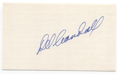 Del Crandall Signed 3x5 Index Card Baseball Autographed Boston Braves