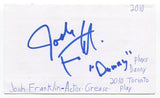 Josh Franklin Signed 3x5 Index Card Autographed Actor Grease Play