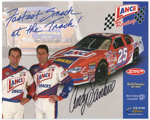 Andy Santerre Signed 8x10 Photo NASCAR Racing Race Car Driver