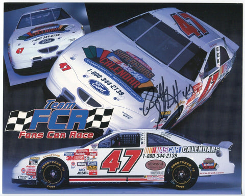 Billy Standridge Signed 8x10 Photo NASCAR Racing Race Car Driver