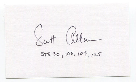 Scott Altman Signed 3x5 Index Card Autograph Space NASA Astronaut STS-125 ASRC