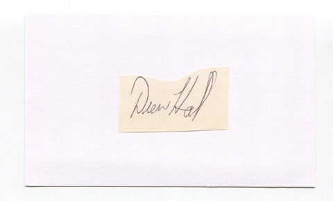 Drew Hall signed Cut Index Card Autographed Baseball MLB Cleveland Indians
