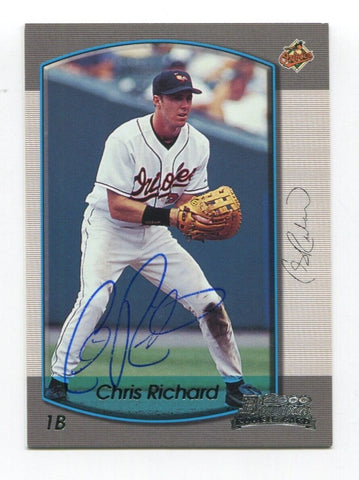 2000 Bowman Chris Richard Signed Card Baseball Autograph MLB AUTO #73