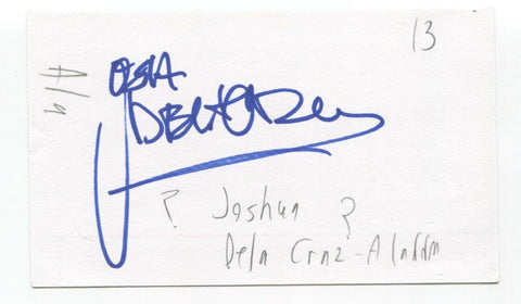 Joshua Dionisio Signed 3x5 Index Card Autographed Signature Actor