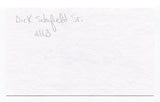 Dick "Ducky" Schofield Signed 3x5 Index Card Autographed MLB Baseball Pirates