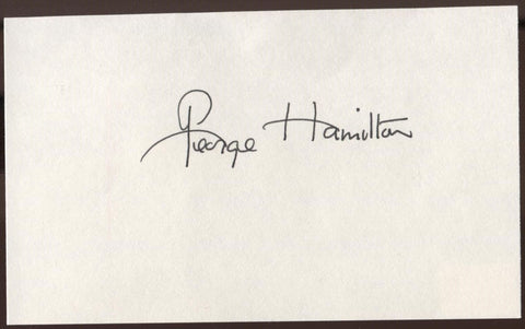 George Hamilton Signed Index Card Signature Vintage Autographed AUTO 