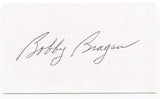 Robert "Bobby" Bragan Signed 3x5 Index Card Autographed Philadelphia Phillies