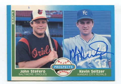 1987 Fleer Kevin Seitzer Signed Baseball Card RC Autographed AUTO #652
