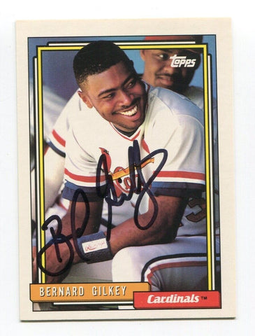 1992 Topps Bernard Gilkey Signed Card Baseball MLB Autographed AUTO #746