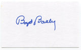 Boyd Bartley 3x5 Index Card Autographed Signature Brooklyn Dodgers Shortstop