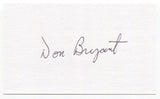 Don Bryant Signed 3x5 Index Card Autographed MLB Baseball Houston Astros