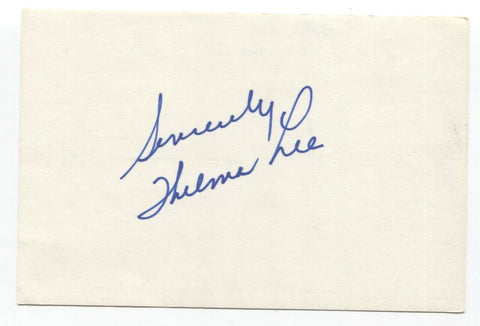 Thelma Lee Signed 4x6 Index Card Autographed Signature Star Trek TNG