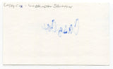 Casey Cox Signed 3x5 Index Card Autographed Baseball 1966 Washington Senators
