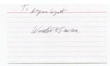 Winston Lawson Signed 3x5 Index Card Autograph JFK Assassination Secret Service