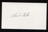 Hank Foiles Signed 3 x 5 Inch Index Card Autographed Baseball Signature