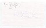 Jim Willoughby Signed 3x5 Index Card Autograph Baseball MLB Boston Red Sox